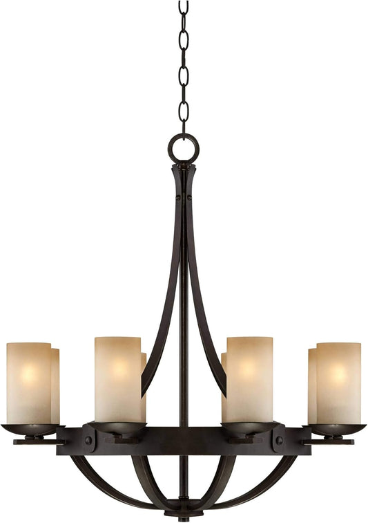 Vintage Glass Chandelier Ceiling Light Elegant Home Lighting