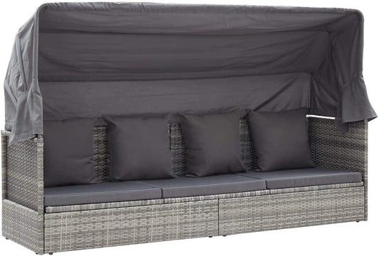 Patio Sectional Sofa Adjustable Footrest Outdoor Lounge Seating