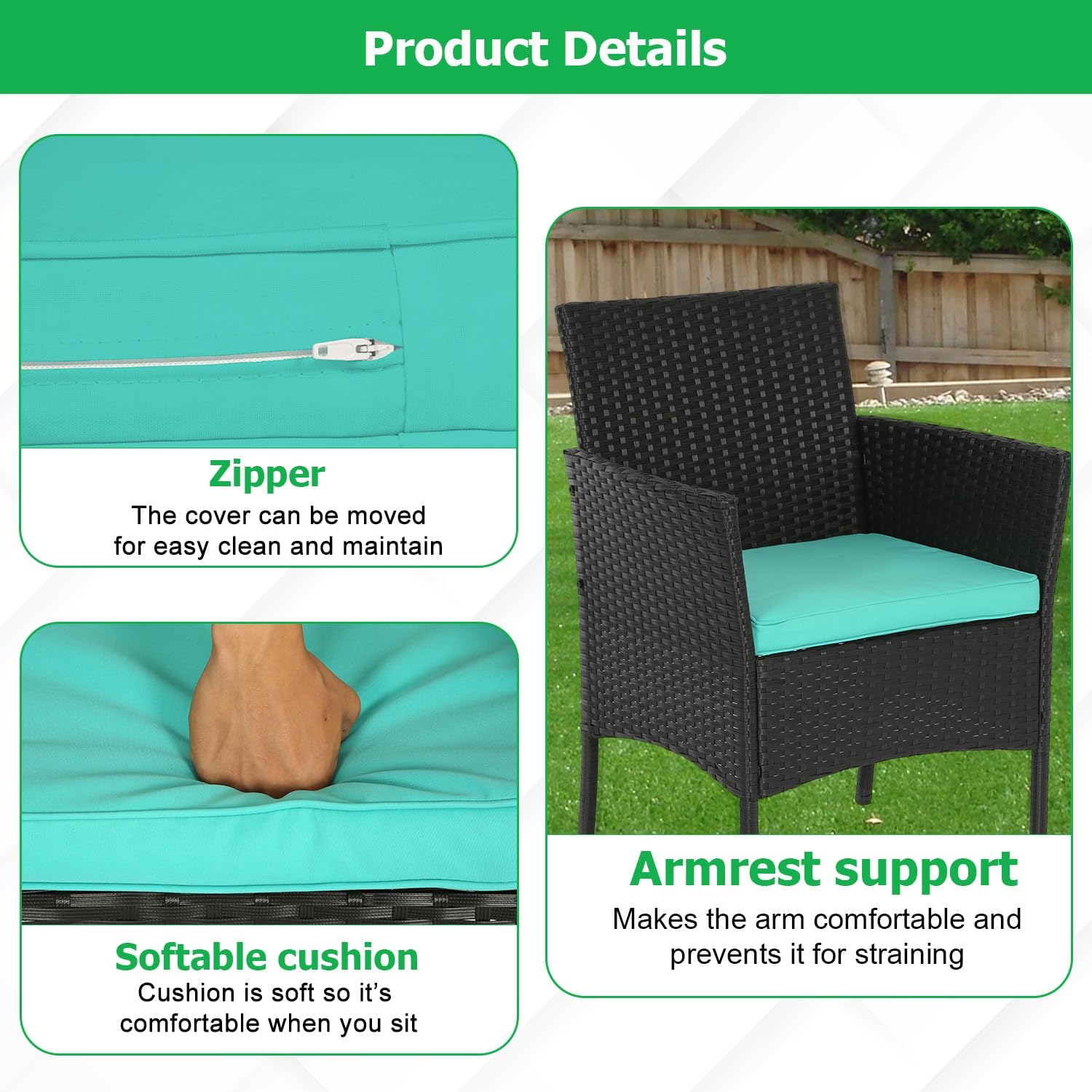 Outdoor Sectional Patio Set Comfortable Garden Conversation Sofa