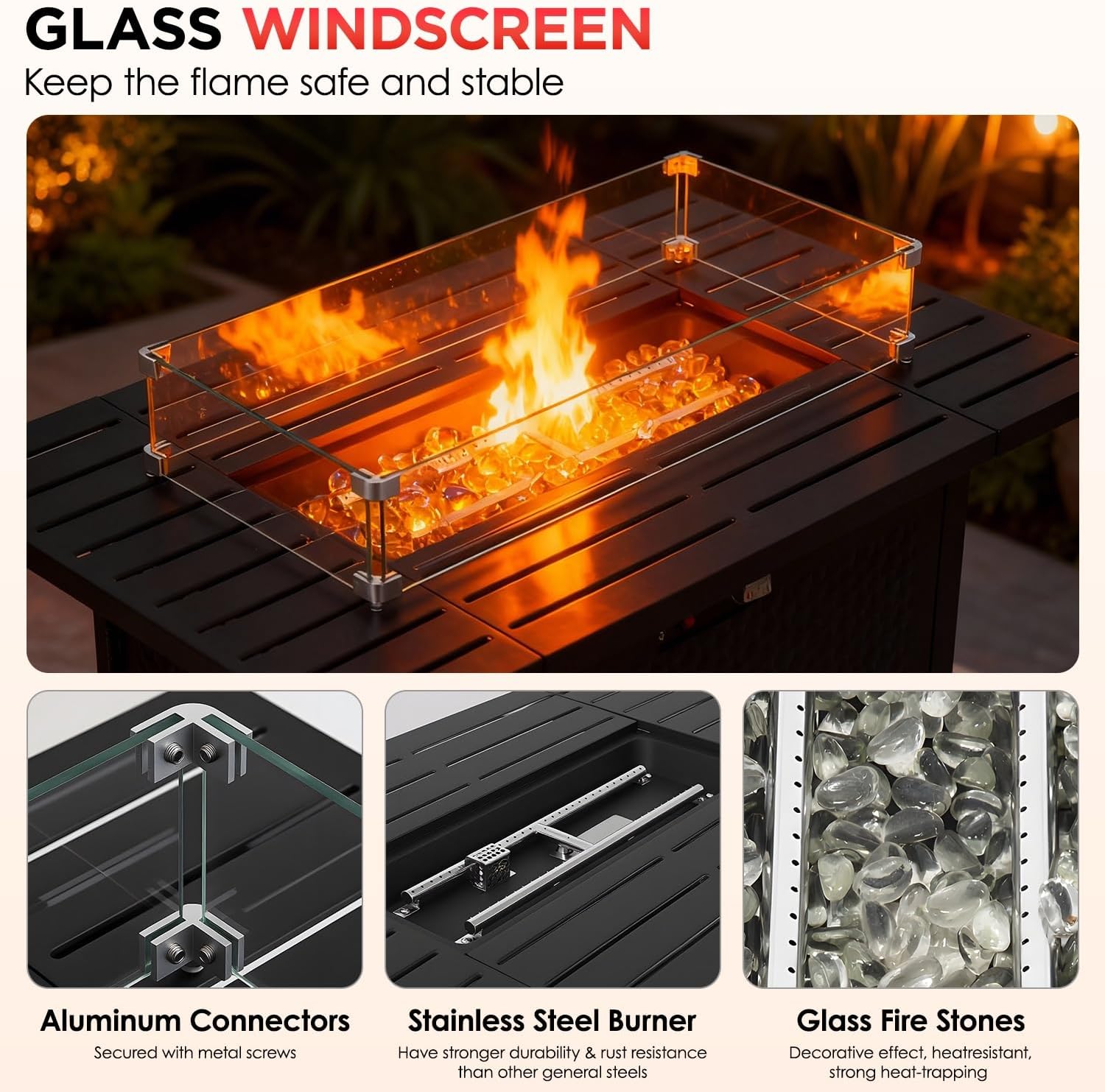 Fire Pit Table Outdoor Patio Heating & Gathering Space