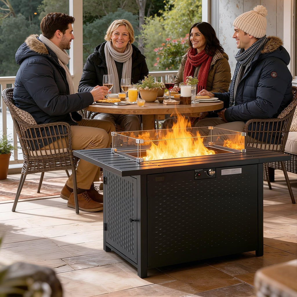 Fire Pit Table Outdoor Patio Heating & Gathering Space