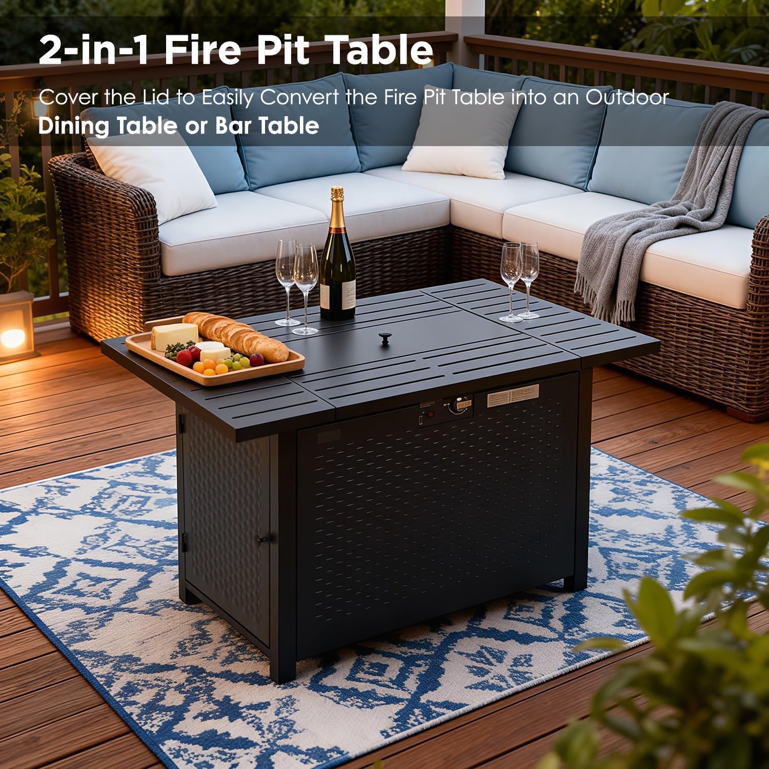 Fire Pit Table Outdoor Patio Heating & Gathering Space